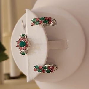 (NWT) 925 Silver Multi-Color Jewlery Set